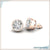1.97 TCW Round Cut Colorless Moissanite Bezel Set Moissanite Stud Earrings