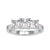 Classic 2.89 DEW Princess Moissanite Three Stones Engagement Ring Classic 2.89 DEW Princess Moissanite Three Stones Engagement Ring