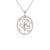 0.24 TCW Round Moissanite Oval Shape Outline Moissanite Wedding Pendant