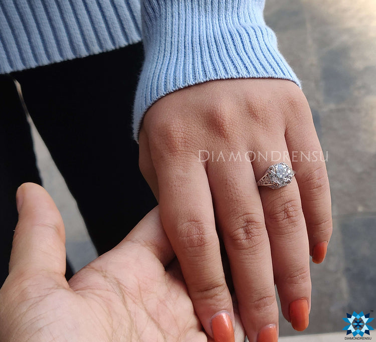 moissanite engagement ring