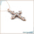 0.60 TW Round Moissanite Criss-Cross Pendant