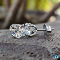 white gold wedding earrings - diamondrensu