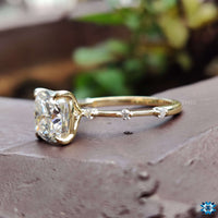 cushion engagement ring