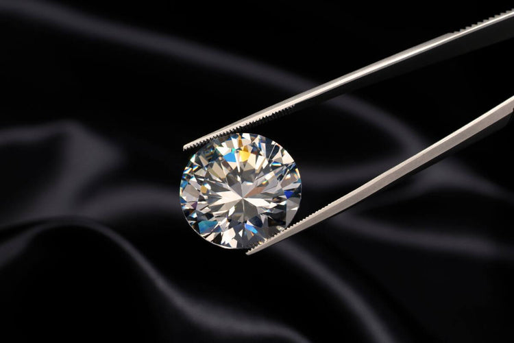 A beautiful j color diamond showing small fainting yellow color.