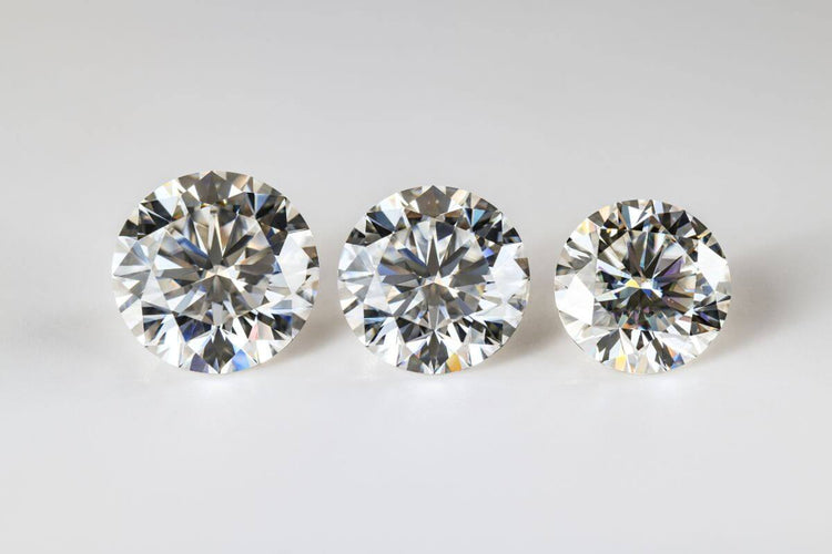 Different carat diamond kept together.