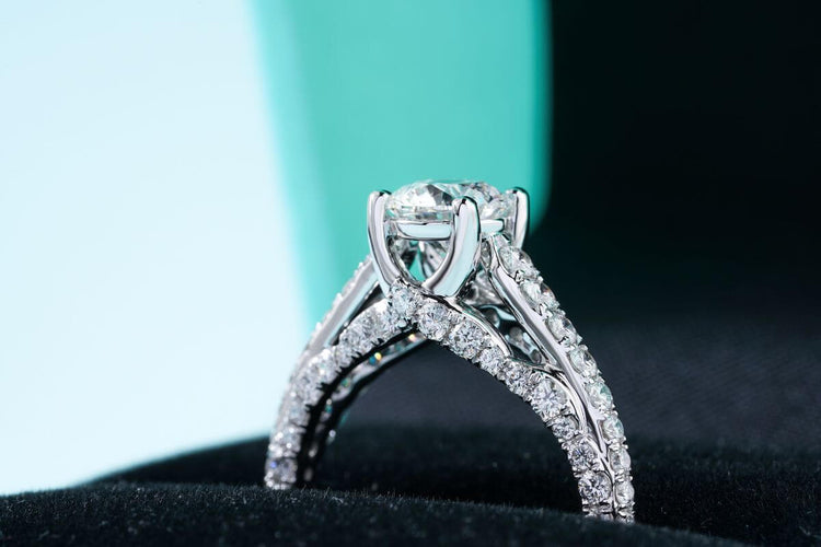 A popular lab grown diamond ring