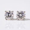 0.50 TCW Round Lab Grown Diamond Stud Earrings - 18k White Gold