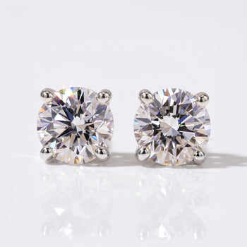 0.50 TCW Round Lab Grown Diamond Stud Earrings