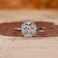 Cushion Cut Diamond Ring with halo diamond engagement ring.

