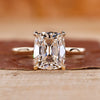 Old mine cushion cut diamond ring with solitaire engagement ring.
