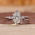 Dutch marquise engagement ring in white gold.
