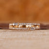 Baguette and Round Diamond Band in a double row setting.
