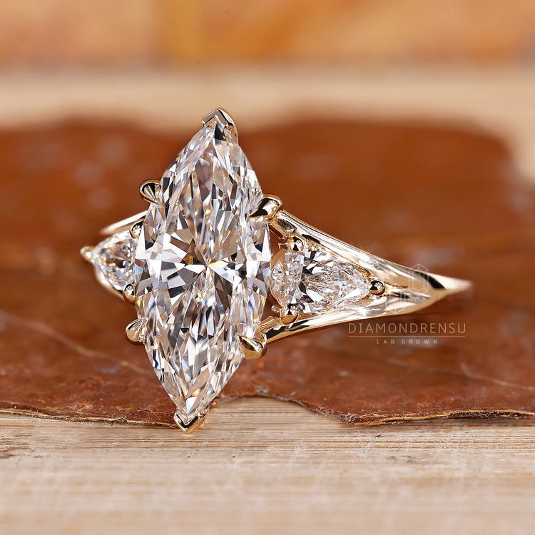 Buy Engagement ring with marquise diamond shape.
