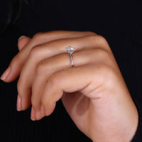 Simple engagement ring with a sleek and refined look.
