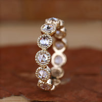 Rose Cut Lab-Grown Diamond Vintage Style Ring 1.9 CT