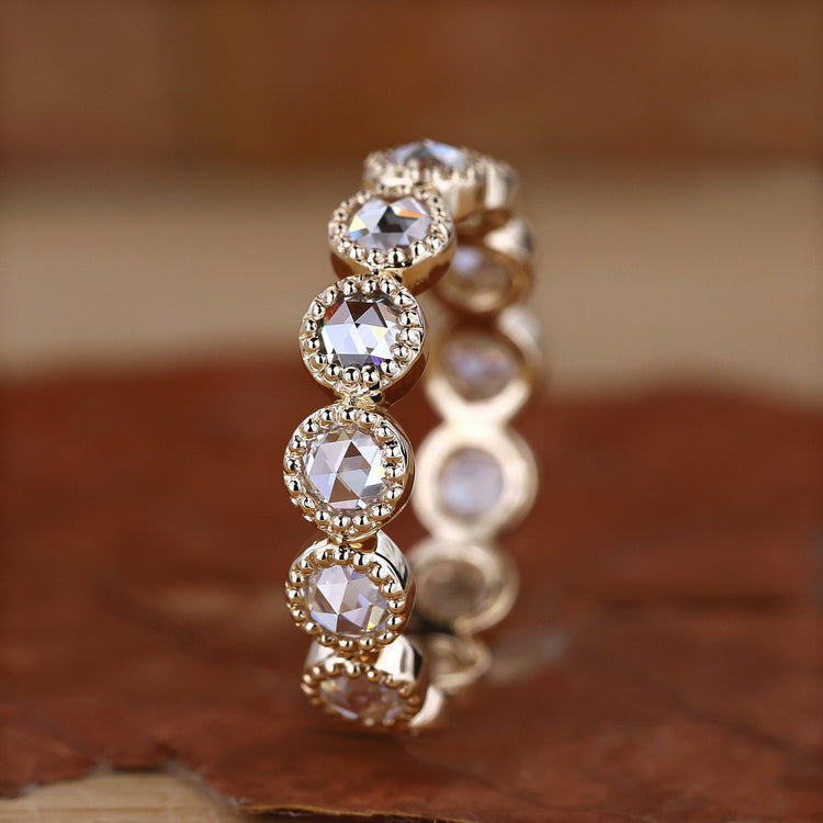 Rose Cut Lab-Grown Diamond Vintage Style Ring 1.9 CT