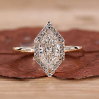 Dutch marquise ring with 6 claw prong setting.

