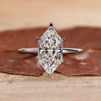 Dutch marquise engagement ring with hidden halo diamond ring.
