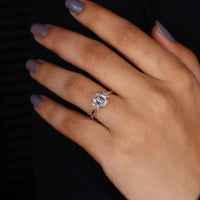 Buy emerald cut engagement ring with marquise accents.
