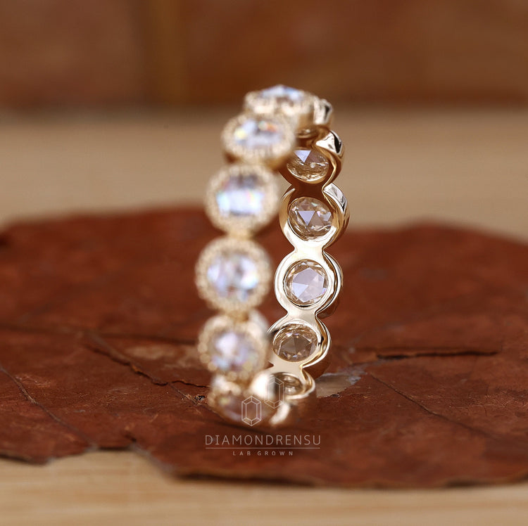 Rose Cut Lab-Grown Diamond Vintage Style Ring 1.9 CT