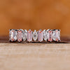 Marquise diamond wedding band in white gold.
