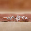 Oval diamond engagement ring with a sleek modern design.
