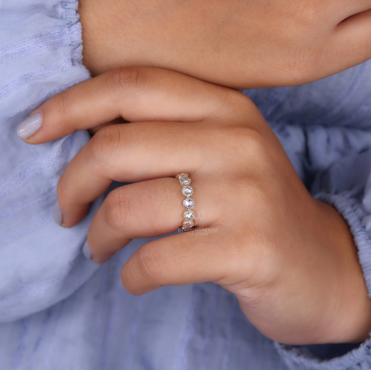 Rose Cut Lab-Grown Diamond Vintage Style Ring 1.9 CT