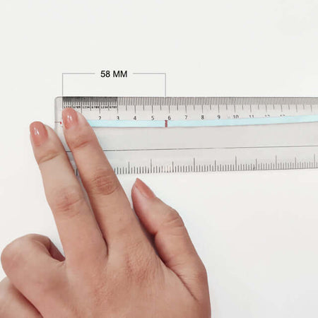 Lay the string or paper out against a ruler or tape measure, and measure the length (mm). Match up your measurement with our chart below to find your AU ring size.