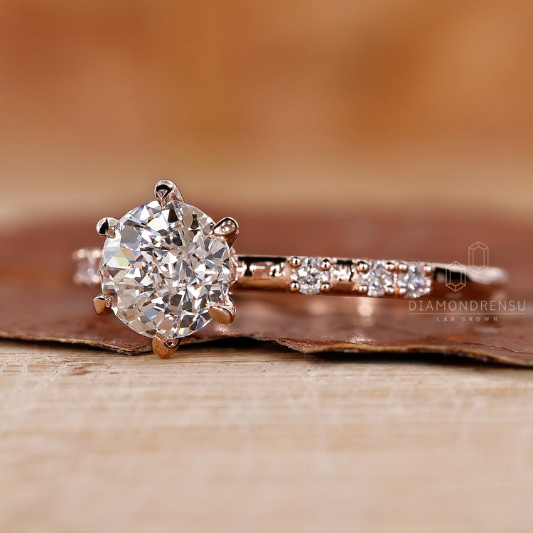 Rose gold ring shown in Buy Engagement ring.
