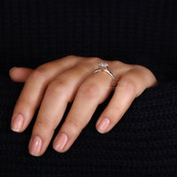 Australian engagement ring with custom asscher diamond.
