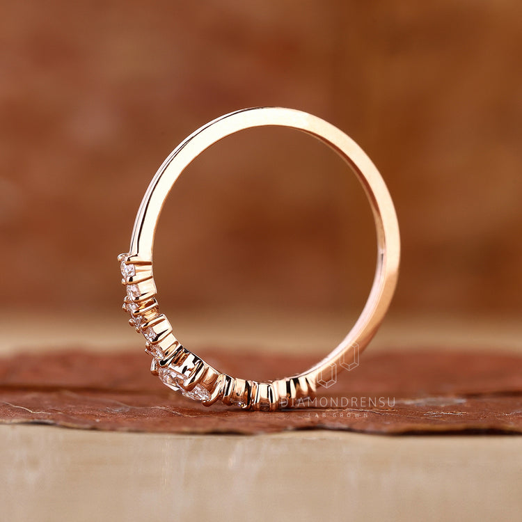 Customise ring with side stones and a unique setting.
