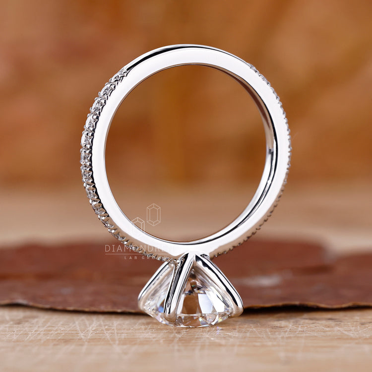 customise ring with pave ring setting design.
