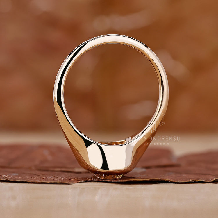 Lab Grown Diamond added to yellow gold engagement ring.
