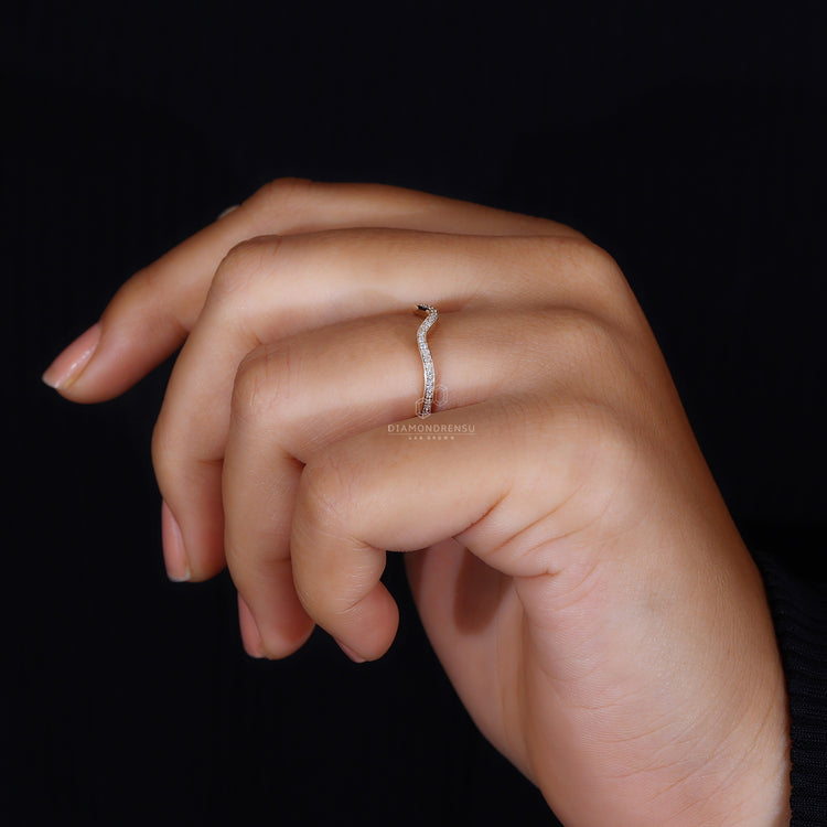 Handmade jewelry with custom diamond band.

