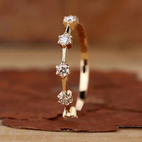 Claw prong setting fits 5 stone diamond band.
