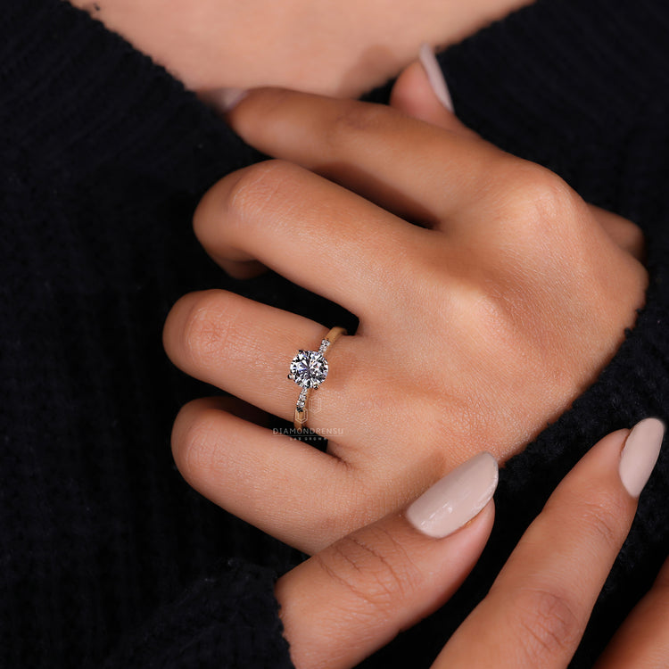 customise ring with pinched shank engagement ring.
