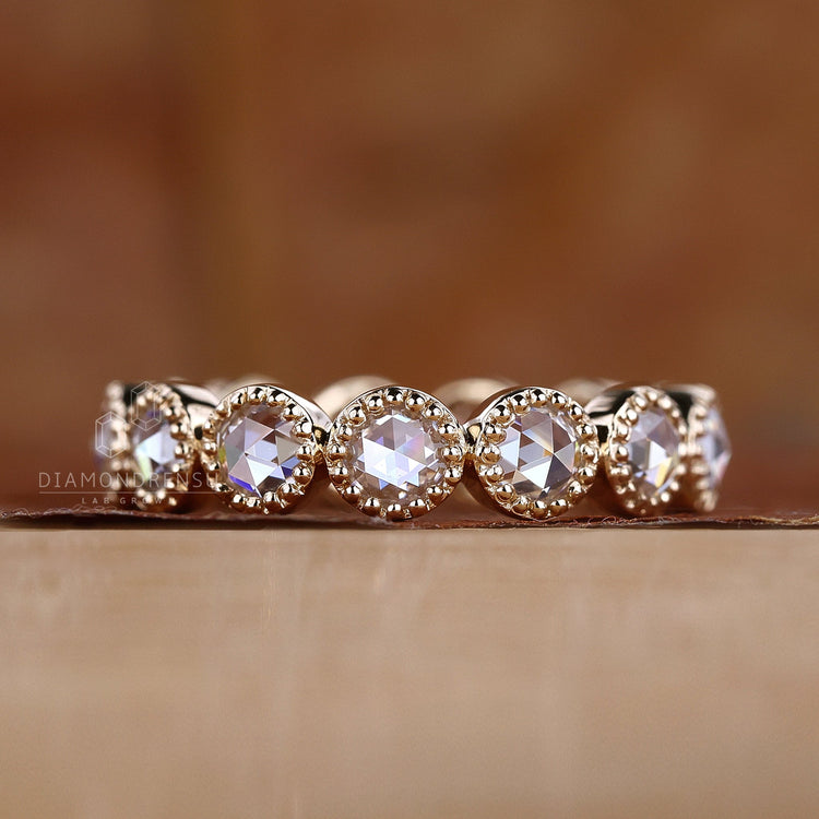 Rose Cut Lab-Grown Diamond Vintage Style Ring 1.9 CT