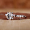 Round diamond engagement ring crafted with a clean finish.
