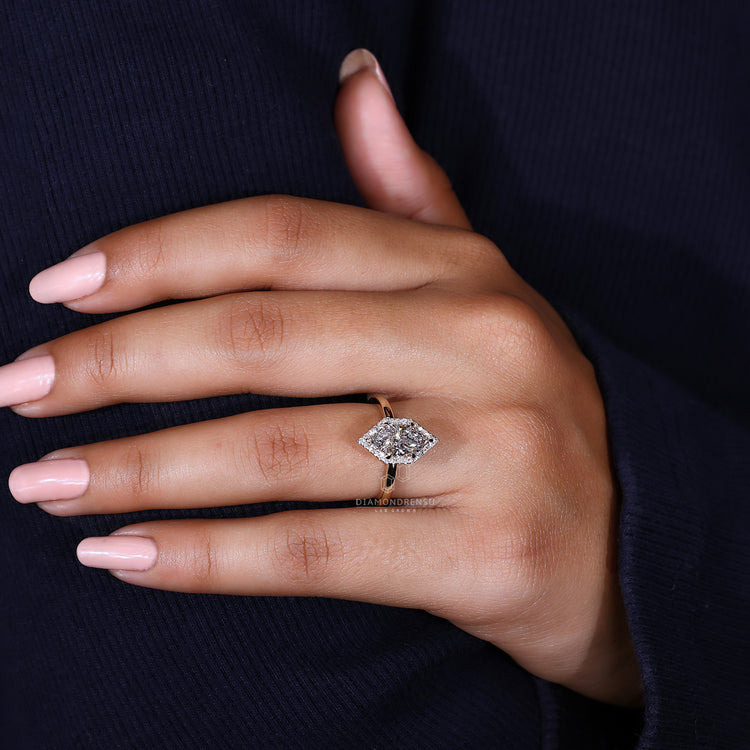 IGI certified halo engagement ring.
