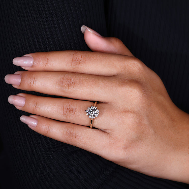 Customise ring in yellow gold engagement ring style.
