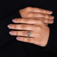 4 claw prong setting added to split shank ring.
