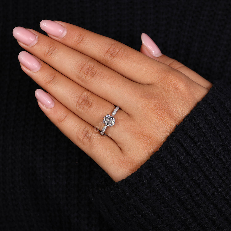 IGI certified old mine cushion cut diamond ring.
