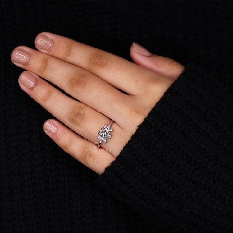 IGI certified White Gold Engagement Ring.
