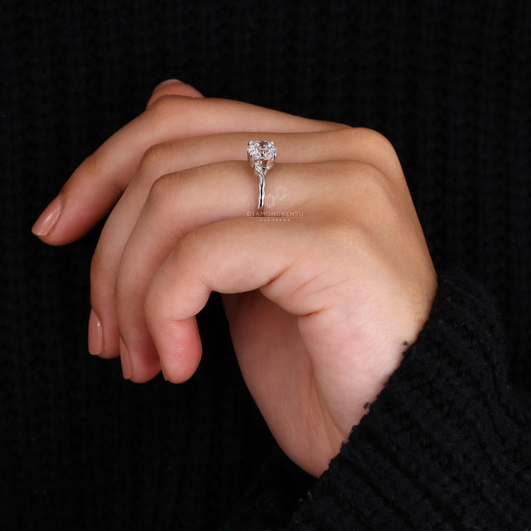Customise ring with a 4 claw prong setting.
