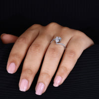 Pave setting ring with round cut pave setting.
