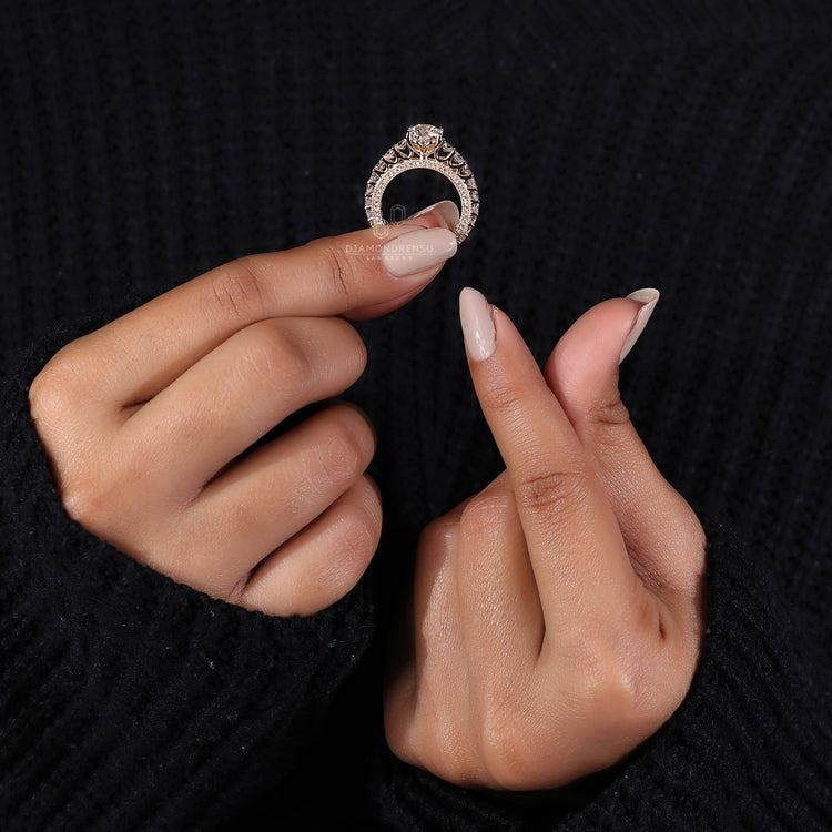 handmade ring in prong setting design.
