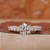 yellow gold engagement ring with prong setting.
