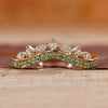 Crown wedding band with tiara style wedding band.