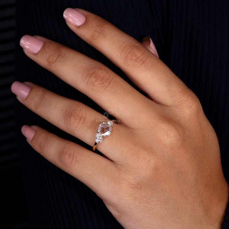 IGI certified yellow gold engagement ring.
