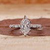 Marquise Cut Milgrain Engagement Ring